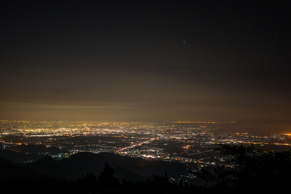 天山からの夜景