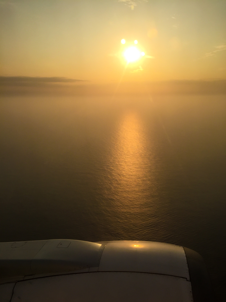 機上からの夕日
